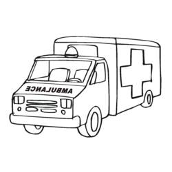 ぬりえページ: 救急車 (交通機関) #136783 - 無料の印刷可能なぬりえページ