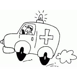ぬりえページ: 救急車 (交通機関) #136784 - 無料の印刷可能なぬりえページ