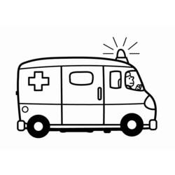 ぬりえページ: 救急車 (交通機関) #136789 - 無料の印刷可能なぬりえページ