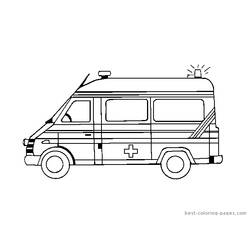 ぬりえページ: 救急車 (交通機関) #136790 - 無料の印刷可能なぬりえページ