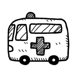 ぬりえページ: 救急車 (交通機関) #136794 - 無料の印刷可能なぬりえページ