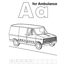ぬりえページ: 救急車 (交通機関) #136797 - 無料の印刷可能なぬりえページ