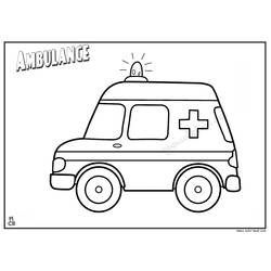 ぬりえページ: 救急車 (交通機関) #136798 - 無料の印刷可能なぬりえページ