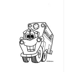 ぬりえページ: 救急車 (交通機関) #136810 - 無料の印刷可能なぬりえページ