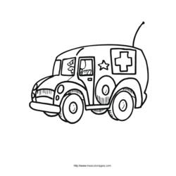 ぬりえページ: 救急車 (交通機関) #136829 - 無料の印刷可能なぬりえページ
