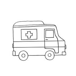 ぬりえページ: 救急車 (交通機関) #136833 - 無料の印刷可能なぬりえページ