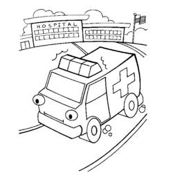 ぬりえページ: 救急車 (交通機関) #136836 - 無料の印刷可能なぬりえページ