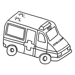 ぬりえページ: 救急車 (交通機関) #136851 - 無料の印刷可能なぬりえページ