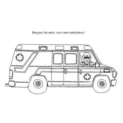 ぬりえページ: 救急車 (交通機関) #136937 - 無料の印刷可能なぬりえページ