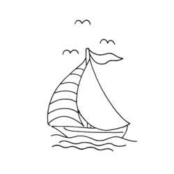 ぬりえページ: ボート・船 (交通機関) #137448 - 無料の印刷可能なぬりえページ