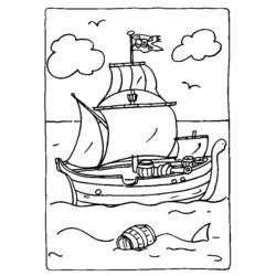 ぬりえページ: ボート・船 (交通機関) #137461 - 無料の印刷可能なぬりえページ