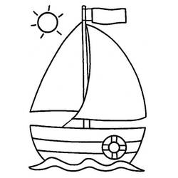 ぬりえページ: ボート・船 (交通機関) #137462 - 無料の印刷可能なぬりえページ