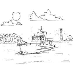 ぬりえページ: ボート・船 (交通機関) #137482 - 無料の印刷可能なぬりえページ