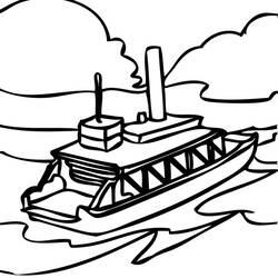 ぬりえページ: ボート・船 (交通機関) #137501 - 無料の印刷可能なぬりえページ