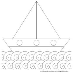 ぬりえページ: ボート・船 (交通機関) #137537 - 無料の印刷可能なぬりえページ