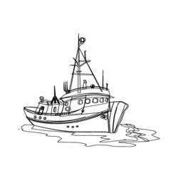 ぬりえページ: ボート・船 (交通機関) #137605 - 無料の印刷可能なぬりえページ