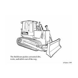 ぬりえページ: ブルドーザー / 機械式ショベル (交通機関) #141689 - 無料の印刷可能なぬりえページ