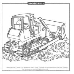 ぬりえページ: ブルドーザー / 機械式ショベル (交通機関) #141811 - 無料の印刷可能なぬりえページ