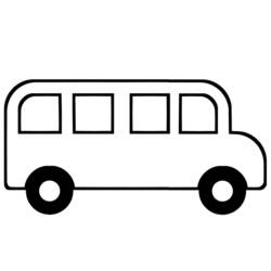 ぬりえ: バス・コーチ - 無料の印刷可能なぬりえページ