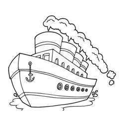 ぬりえページ: 定期船・クルーズ船 (交通機関) #140684 - 無料の印刷可能なぬりえページ