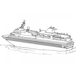 ぬりえページ: 定期船・クルーズ船 (交通機関) #140702 - 無料の印刷可能なぬりえページ