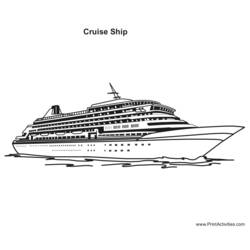 ぬりえページ: 定期船・クルーズ船 (交通機関) #140808 - 無料の印刷可能なぬりえページ