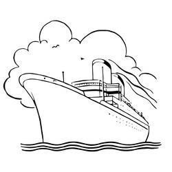 ぬりえページ: 定期船・クルーズ船 (交通機関) #140890 - 無料の印刷可能なぬりえページ