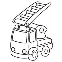 ぬりえページ: 消防車 (交通機関) #135779 - 無料の印刷可能なぬりえページ