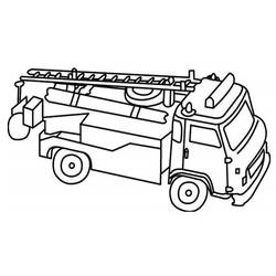 ぬりえページ: 消防車 (交通機関) #135780 - 無料の印刷可能なぬりえページ