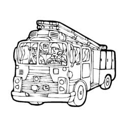 ぬりえページ: 消防車 (交通機関) #135782 - 無料の印刷可能なぬりえページ