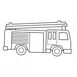 ぬりえページ: 消防車 (交通機関) #135783 - 無料の印刷可能なぬりえページ