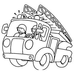 ぬりえページ: 消防車 (交通機関) #135786 - 無料の印刷可能なぬりえページ
