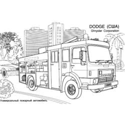 ぬりえページ: 消防車 (交通機関) #135793 - 無料の印刷可能なぬりえページ