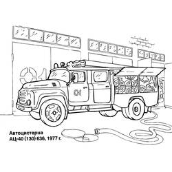 ぬりえページ: 消防車 (交通機関) #135795 - 無料の印刷可能なぬりえページ