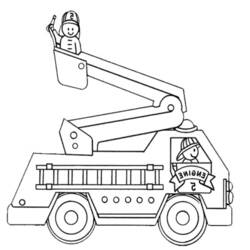 ぬりえページ: 消防車 (交通機関) #135796 - 無料の印刷可能なぬりえページ