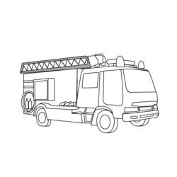 ぬりえページ: 消防車 (交通機関) #135797 - 無料の印刷可能なぬりえページ