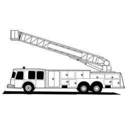 ぬりえページ: 消防車 (交通機関) #135799 - 無料の印刷可能なぬりえページ
