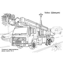 ぬりえページ: 消防車 (交通機関) #135804 - 無料の印刷可能なぬりえページ