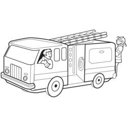 ぬりえページ: 消防車 (交通機関) #135806 - 無料の印刷可能なぬりえページ