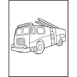 ぬりえページ: 消防車 (交通機関) #135807 - 無料の印刷可能なぬりえページ