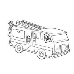 ぬりえページ: 消防車 (交通機関) #135812 - 無料の印刷可能なぬりえページ