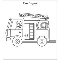 ぬりえページ: 消防車 (交通機関) #135816 - 無料の印刷可能なぬりえページ