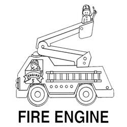ぬりえページ: 消防車 (交通機関) #135817 - 無料の印刷可能なぬりえページ