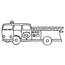 ぬりえページ: 消防車 (交通機関) #135820 - 無料の印刷可能なぬりえページ