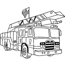 ぬりえページ: 消防車 (交通機関) #135824 - 無料の印刷可能なぬりえページ
