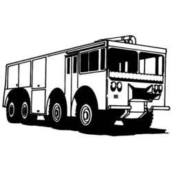 ぬりえページ: 消防車 (交通機関) #135830 - 無料の印刷可能なぬりえページ