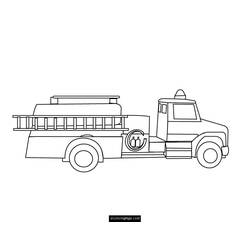 ぬりえページ: 消防車 (交通機関) #135832 - 無料の印刷可能なぬりえページ