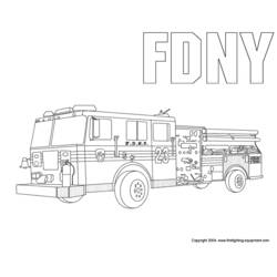 ぬりえページ: 消防車 (交通機関) #135869 - 無料の印刷可能なぬりえページ