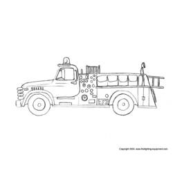 ぬりえページ: 消防車 (交通機関) #135870 - 無料の印刷可能なぬりえページ