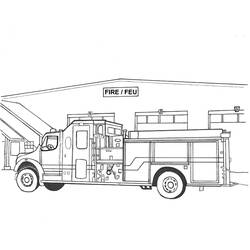 ぬりえページ: 消防車 (交通機関) #135871 - 無料の印刷可能なぬりえページ